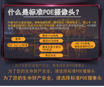 华洛芙 Poe网络半球摄像头 高清监控，智享安防新体验