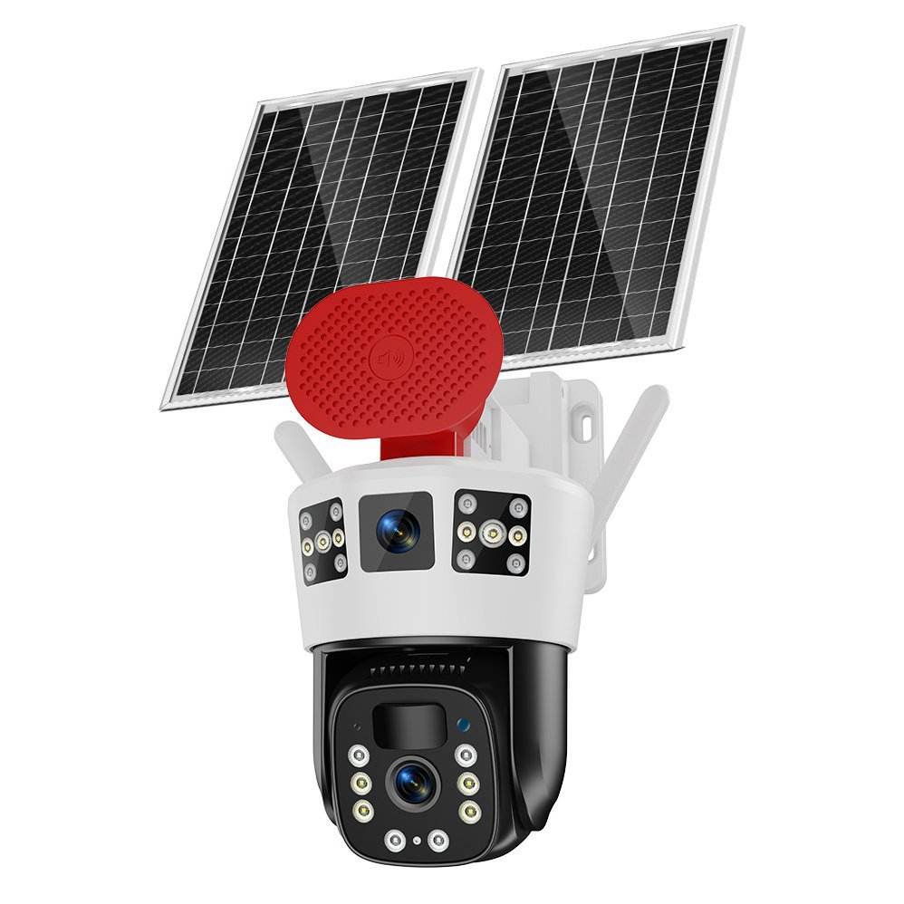 无需充值太阳能4G监控器 双镜头枪球联动，打造果园安防与管理的智能之眼